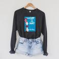 Kids Dr Seuss The Cat In The Hat Book Cover Performance Raglan Sleeve Sweatshirt Dark Grey Heather