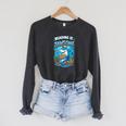 Kids Toddler Boy Reading Is Jawsome Shark Book Lover Kids Nerdy Raglan Sleeve Sweatshirt Dark Grey Heather