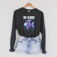 Be Kind Rainbow Scale Fish Teacher Reading Book Toddler Raglan Sleeve Sweatshirt Dark Grey Heather