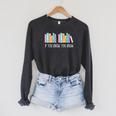 If You Know You Know 6 7 Six Seven Meme Teacher Book Lover Raglan Sleeve Sweatshirt Dark Grey Heather