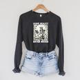 Leave Reality Enter Books Skeleton Reading Book Raglan Sleeve Sweatshirt Dark Grey Heather Leave Reality Enter Books Skeleton Reading Book Raglan Sleeve Sweatshirt Dark Grey Heather