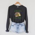 Let Books Bloom In The Garden Of Your Mind Floral Raglan Sleeve Sweatshirt Dark Grey Heather
