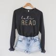 Let's Read Book Nerd Reading Book Lover Librarian Teacher Raglan Sleeve Sweatshirt Dark Grey Heather Let's Read Book Nerd Reading Book Lover Librarian Teacher Raglan Sleeve Sweatshirt Dark Grey Heather