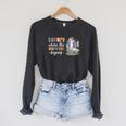 Librarian Book Reader Reading Unicorn Adventure Raglan Sleeve Sweatshirt Dark Grey Heather