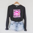 Library Book Fair Queen Vibe Groovy Tie Dye School Reading Raglan Sleeve Sweatshirt Dark Grey Heather Library Book Fair Queen Vibe Groovy Tie Dye School Reading Raglan Sleeve Sweatshirt Dark Grey Heather