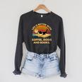 Life Is Better With Coffee Dogs And Books Raglan Sleeve Sweatshirt Dark Grey Heather