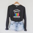 Life Is Better When I'm Coloring Adult Coloring Book T-Shirt Raglan Sleeve Sweatshirt Dark Grey Heather
