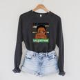 Lil Mr Kindergarten Prince Boys Melanin Boy Read Books Raglan Sleeve Sweatshirt Dark Grey Heather
