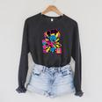 Lilo And Stitch 626 Outerspace Alien Comic Book Page Raglan Sleeve Sweatshirt Dark Grey Heather