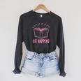 Lit Happens Book Reading Literary English Teacher Librarian Raglan Sleeve Sweatshirt Dark Grey Heather Lit Happens Book Reading Literary English Teacher Librarian Raglan Sleeve Sweatshirt Dark Grey Heather