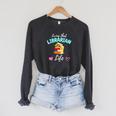 Living That Librarian Life Library Book Lover Raglan Sleeve Sweatshirt Dark Grey Heather Living That Librarian Life Library Book Lover Raglan Sleeve Sweatshirt Dark Grey Heather