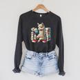 Llama Reading Book Reader Bookworm Alpaca Lover Raglan Sleeve Sweatshirt Dark Grey Heather Llama Reading Book Reader Bookworm Alpaca Lover Raglan Sleeve Sweatshirt Dark Grey Heather