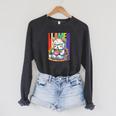Llamen Cute Kawaii Llama Eating Ramen And Reading Books Raglan Sleeve Sweatshirt Dark Grey Heather