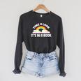 Take A Look It's In A Book Bookworm Reading Raglan Sleeve Sweatshirt Dark Grey Heather