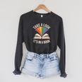 Take A Look Its In A Book Reading Raglan Sleeve Sweatshirt Dark Grey Heather Take A Look Its In A Book Reading Raglan Sleeve Sweatshirt Dark Grey Heather
