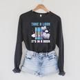 Take A Look Its In A Book Shirt Reading Readers Raglan Sleeve Sweatshirt Dark Grey Heather