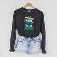 Take A Look It´s In A Book Reading Lover Raglan Sleeve Sweatshirt Dark Grey Heather