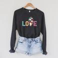 Love Ice Cream Readers Bookmarks Read Librarian Student Book Raglan Sleeve Sweatshirt Dark Grey Heather