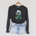 Manatee Reading Book Matching Bookworm Librarian Books Lover Raglan Sleeve Sweatshirt Dark Grey Heather
