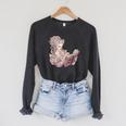 Marie Antoinette Reading A Book Raglan Sleeve Sweatshirt Dark Grey Heather