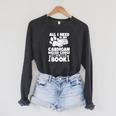 All i Need Is My Cardigan Welsh Corgi And a Good Book Raglan Sleeve Sweatshirt Dark Grey Heather