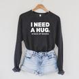 I Need a Hug Huge Stack Of Books Reading Book Lover Raglan Sleeve Sweatshirt Dark Grey Heather I Need a Hug Huge Stack Of Books Reading Book Lover Raglan Sleeve Sweatshirt Dark Grey Heather