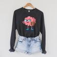 Nerd Brain With Book And Glasses Raglan Sleeve Sweatshirt Dark Grey Heather