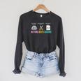 Nothing Beats Reading National Library Week World Book Day Raglan Sleeve Sweatshirt Dark Grey Heather