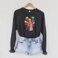 Octopus Book Reading Book Reader Ocean Octopus Premium Tri-Blend Raglan Sleeve Sweatshirt Dark Grey Heather