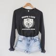 Oops I Got Another Book Books Lover Goose Quote Raglan Sleeve Sweatshirt Dark Grey Heather