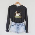 Oops I Got Another Book Goose Reading Humor Raglan Sleeve Sweatshirt Dark Grey Heather