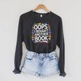 Oops I Bought Another Book Library Reader Bibliophile Raglan Sleeve Sweatshirt Dark Grey Heather