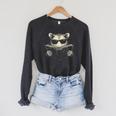 Opossum Reading Book Sunglasses Vintage Trash Panda Raglan Sleeve Sweatshirt Dark Grey Heather Opossum Reading Book Sunglasses Vintage Trash Panda Raglan Sleeve Sweatshirt Dark Grey Heather