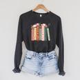 The Original Women Of The Bible Books Full Color Raglan Sleeve Sweatshirt Dark Grey Heather