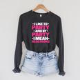 I Like To Party And By Party I Mean Read Books Book Reading Raglan Sleeve Sweatshirt Dark Grey Heather