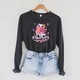 Pastel Goth Kawaii Occult Cute Cat Reading Pentacle Book For Men Women Raglan Sleeve Sweatshirt Dark Grey Heather Pastel Goth Kawaii Occult Cute Cat Reading Pentacle Book For Men Women Raglan Sleeve Sweatshirt Dark Grey Heather