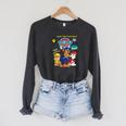 Paw Patrol Comic Book Strip Raglan Sleeve Sweatshirt Dark Grey Heather