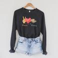 Peace Love & Poetry Poet Books Literature Writing Raglan Sleeve Sweatshirt Dark Grey Heather Peace Love & Poetry Poet Books Literature Writing Raglan Sleeve Sweatshirt Dark Grey Heather