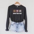Peace Love Read Leopard Print Women Girls Kids Book Reading Raglan Sleeve Sweatshirt Dark Grey Heather Peace Love Read Leopard Print Women Girls Kids Book Reading Raglan Sleeve Sweatshirt Dark Grey Heather