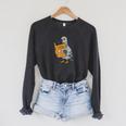 Pigeon Reading Book Bird Joke Humor Premium Tri-Blend Raglan Sleeve Sweatshirt Dark Grey Heather