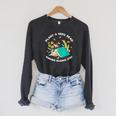 Plant a Seed Read Summer Reading 2026 Butterfly Book Floral Raglan Sleeve Sweatshirt Dark Grey Heather