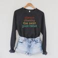 Plot Twists Mystery Book Lover Reading Literary Bookish Raglan Sleeve Sweatshirt Dark Grey Heather