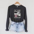 Poolside Reading Club Books Flamingo Swim Pool Inflatable Raglan Sleeve Sweatshirt Dark Grey Heather