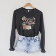 Protein And Proverbs Protein Workout Book Lover Gym Raglan Sleeve Sweatshirt Dark Grey Heather