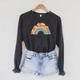 Rainbow Books Teacher Books Bring Color To Life Tee Raglan Sleeve Sweatshirt Dark Grey Heather