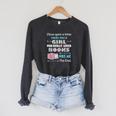 There Was A Girl Who Loved Books Book Lover Daughter Girls Raglan Sleeve Sweatshirt Dark Grey Heather