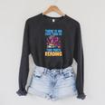 There Is No Such Thing As Too Much Reading Books Dragon Raglan Sleeve Sweatshirt Dark Grey Heather