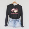 Read-A-Lotl Axolotl Books Reader Raglan Sleeve Sweatshirt Dark Grey Heather