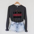 I Read Banned Books Banned Books Week Reading Men Raglan Sleeve Sweatshirt Dark Grey Heather