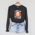 I Read Banned Booooks Banned Books Reader Raglan Sleeve Sweatshirt Dark Grey Heather